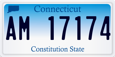 CT license plate AM17174