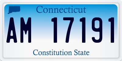 CT license plate AM17191