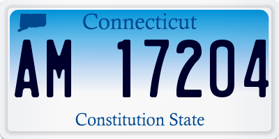 CT license plate AM17204