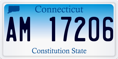 CT license plate AM17206