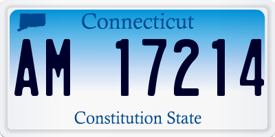 CT license plate AM17214