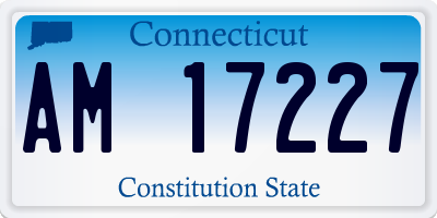 CT license plate AM17227
