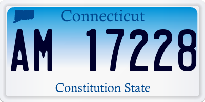 CT license plate AM17228