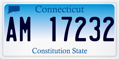 CT license plate AM17232
