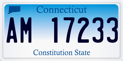CT license plate AM17233