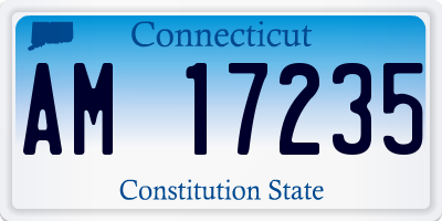 CT license plate AM17235