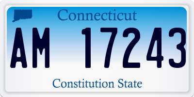 CT license plate AM17243