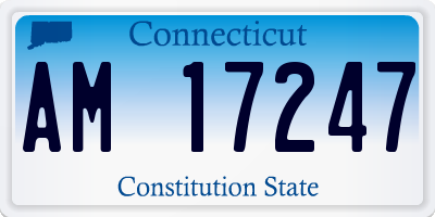 CT license plate AM17247