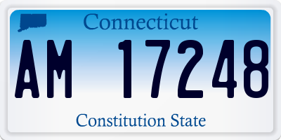 CT license plate AM17248