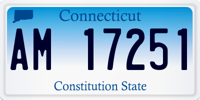 CT license plate AM17251