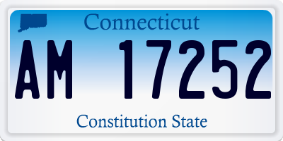 CT license plate AM17252