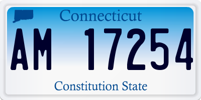 CT license plate AM17254