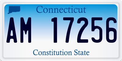 CT license plate AM17256