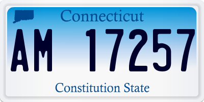 CT license plate AM17257