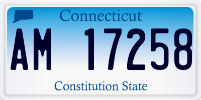 CT license plate AM17258