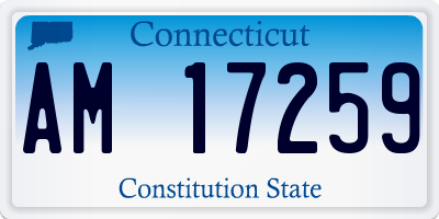 CT license plate AM17259