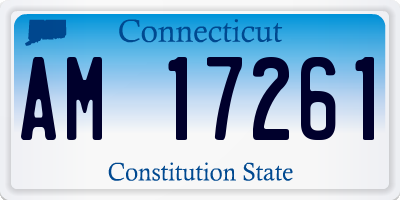 CT license plate AM17261