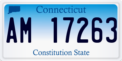 CT license plate AM17263