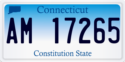 CT license plate AM17265