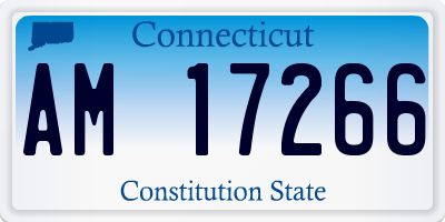 CT license plate AM17266