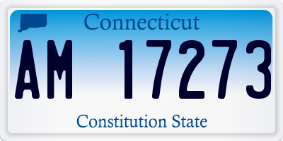 CT license plate AM17273