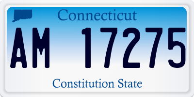 CT license plate AM17275