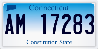 CT license plate AM17283