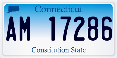 CT license plate AM17286