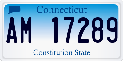 CT license plate AM17289