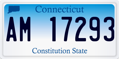CT license plate AM17293