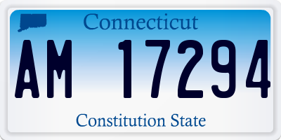 CT license plate AM17294