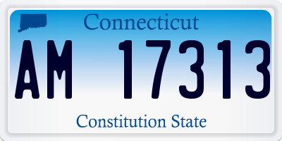 CT license plate AM17313