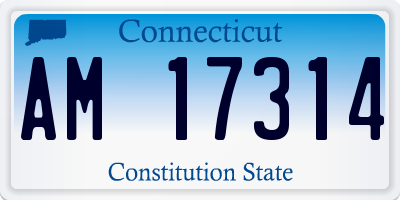 CT license plate AM17314