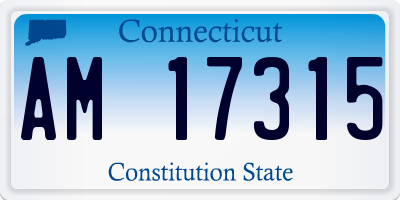 CT license plate AM17315