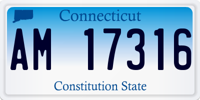 CT license plate AM17316