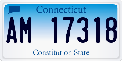 CT license plate AM17318