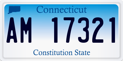 CT license plate AM17321