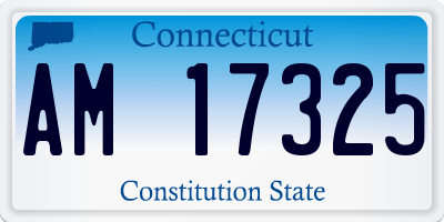 CT license plate AM17325