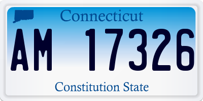 CT license plate AM17326