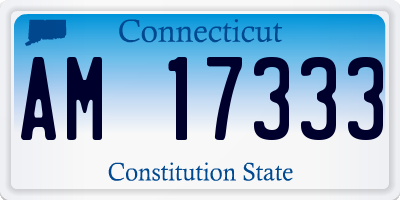 CT license plate AM17333