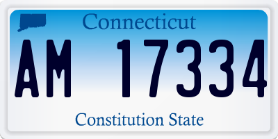 CT license plate AM17334