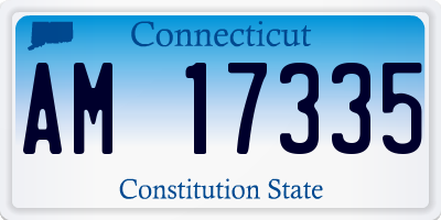 CT license plate AM17335