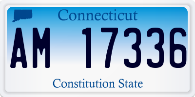 CT license plate AM17336