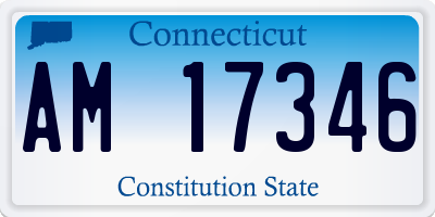 CT license plate AM17346