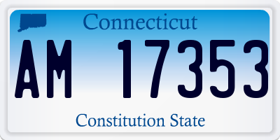 CT license plate AM17353