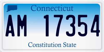 CT license plate AM17354