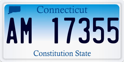 CT license plate AM17355