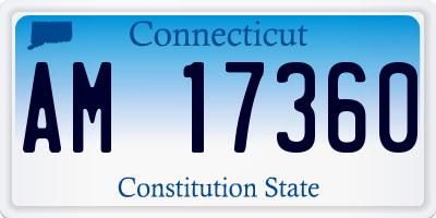 CT license plate AM17360
