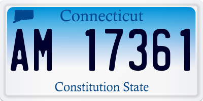 CT license plate AM17361