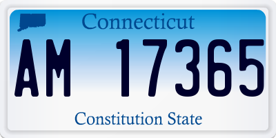 CT license plate AM17365